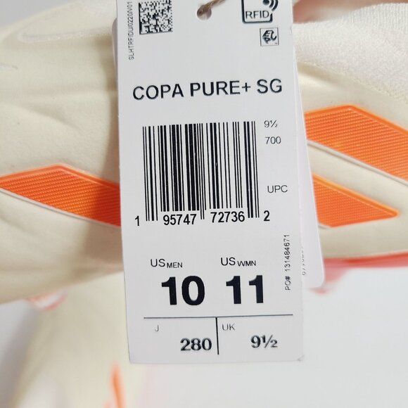 NEW Adidas Pure Copa+ SG Soccer Cleats WITH BAG HQ8879 Size 10 main image 6